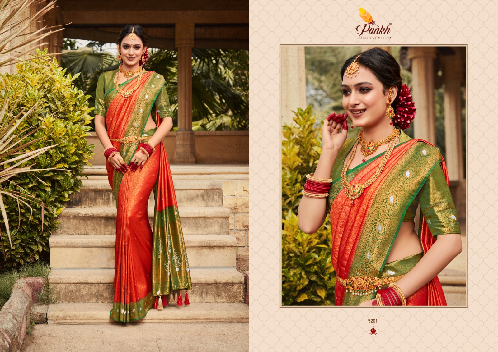 pink lotus pankh virasat vol 1 silk decent look saree catalog