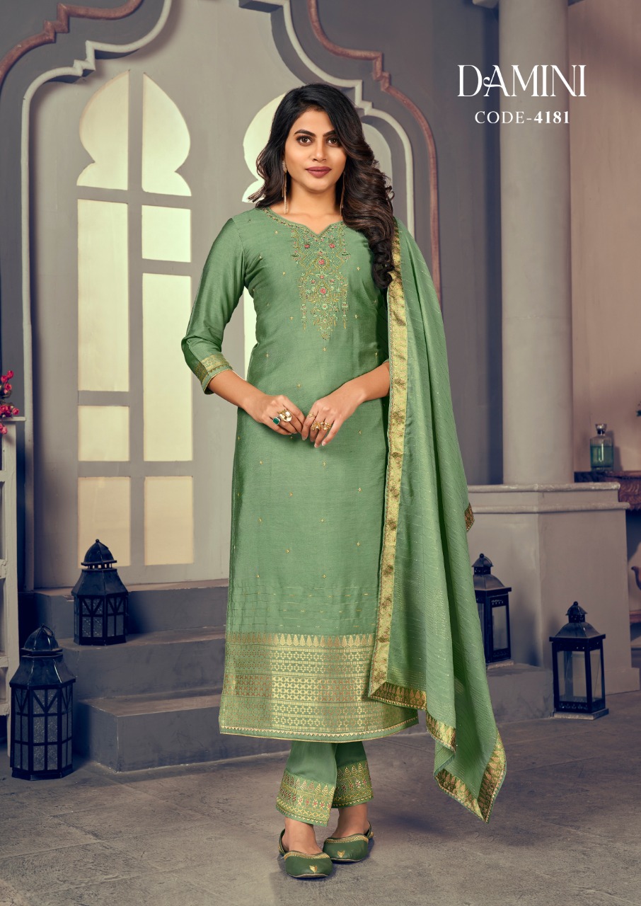 rangoon damini viscose new and modern style top bottom with dupatta catalog