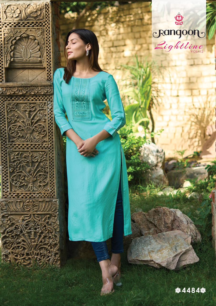 rangoon light line vol 12 fancy catchy look kurti catalog