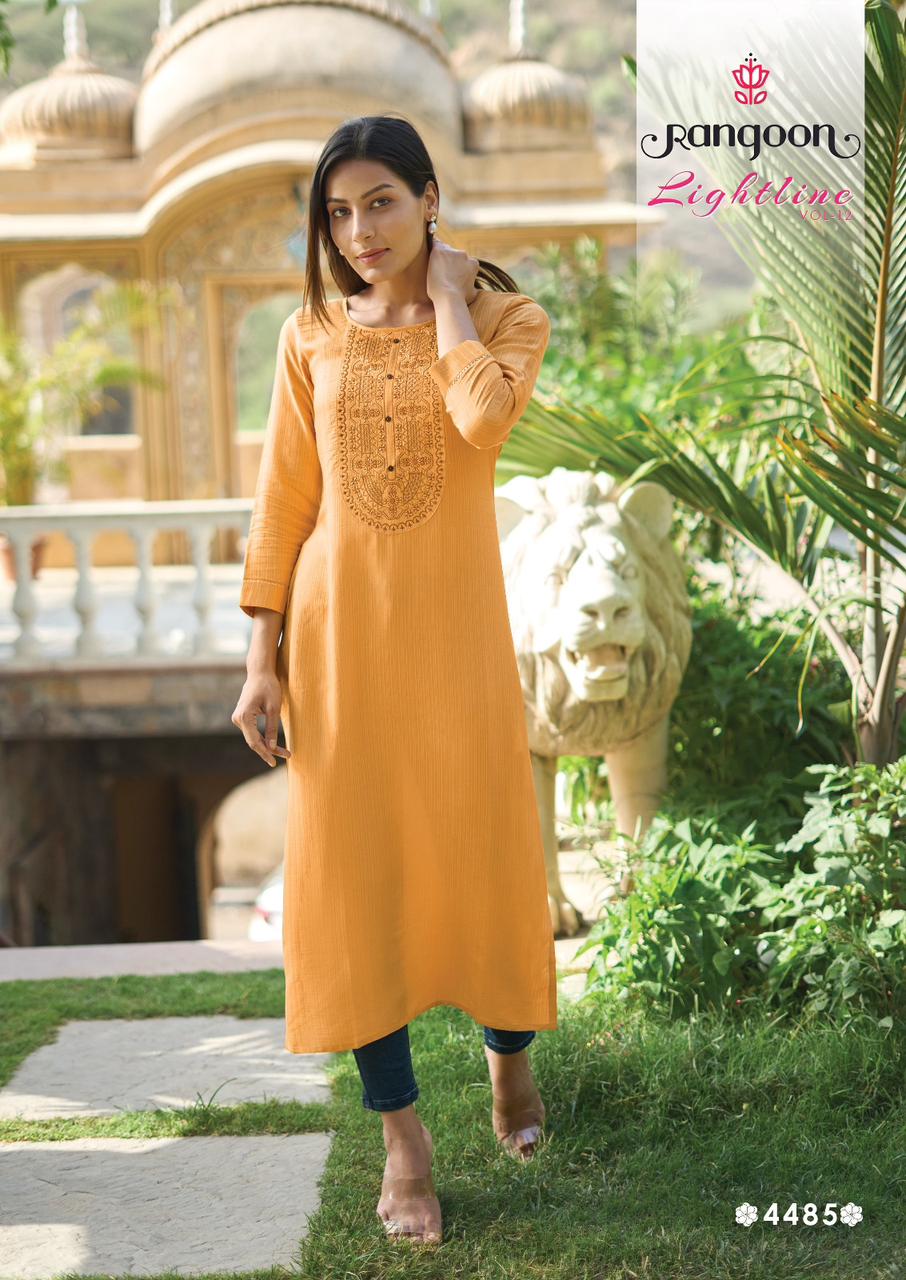 rangoon light line vol 12 fancy catchy look kurti catalog