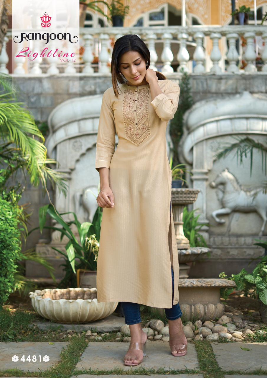 rangoon light line vol 12 fancy catchy look kurti catalog