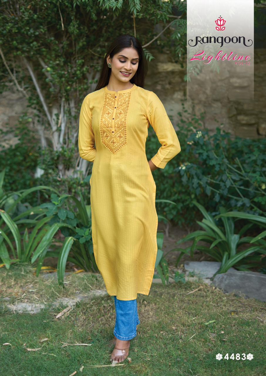 rangoon light line vol 12 fancy catchy look kurti catalog