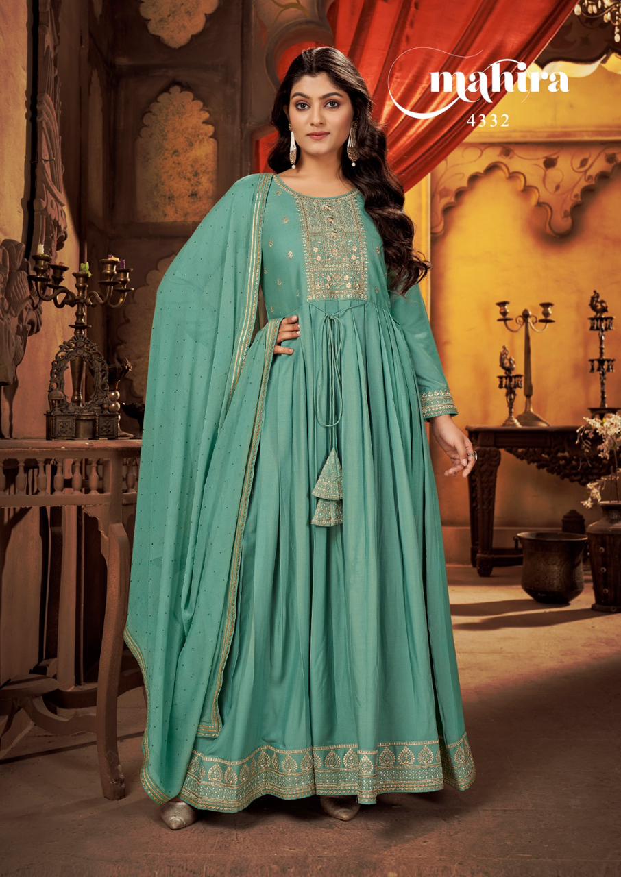 rangoon mahira 2nd repeat rayon gorgeous look top bottom with dupatta catalog