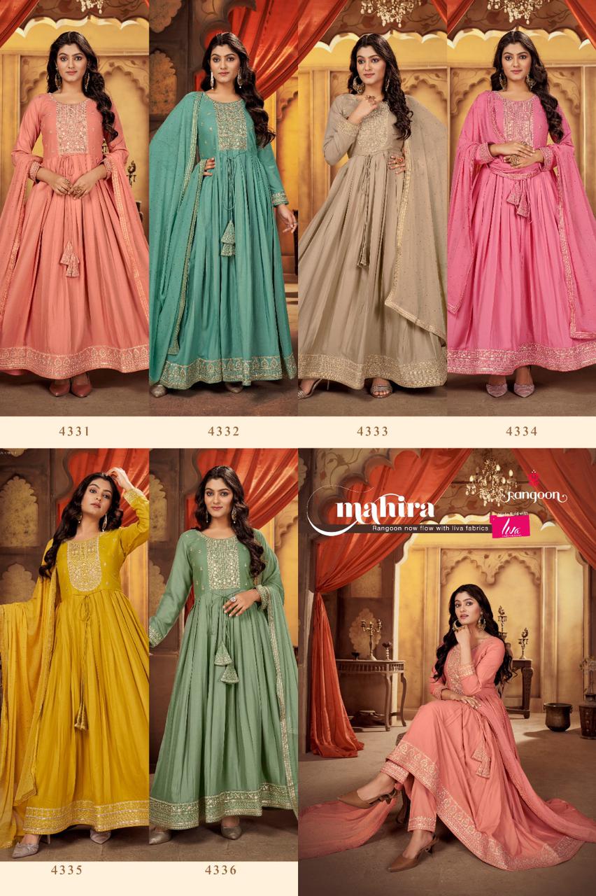 rangoon mahira 2nd repeat rayon gorgeous look top bottom with dupatta catalog