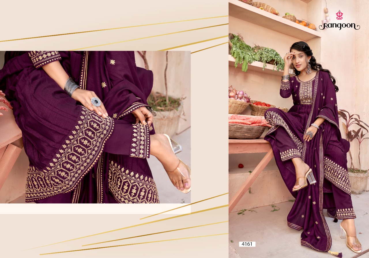 rangoon rooh vichitra silk elegant  top bottom with dupatta catalog