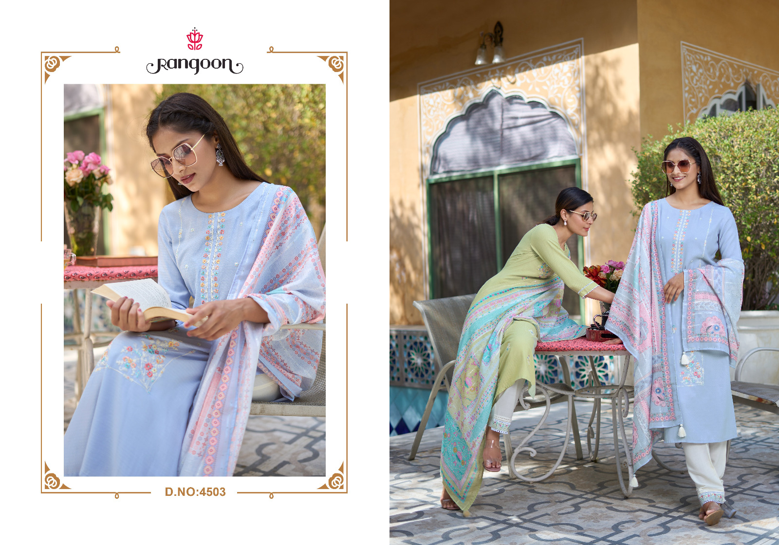 rangoon saheli naynol  elegant top bottom with dupatta catalog