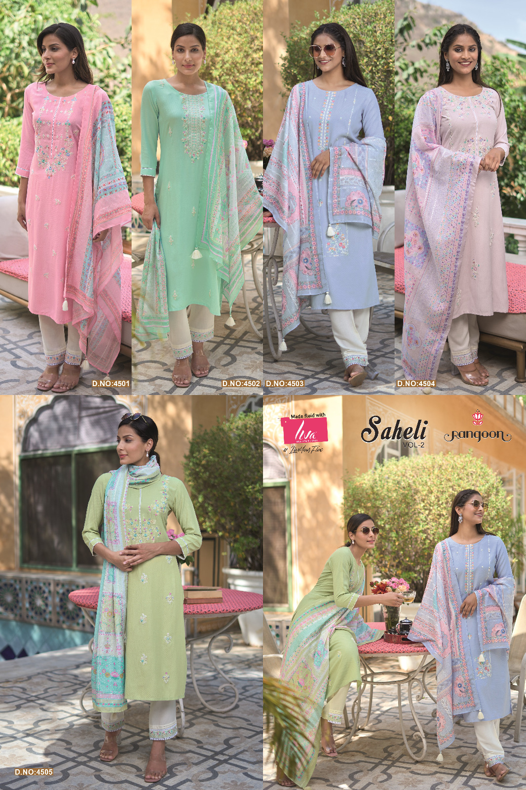 rangoon saheli naynol  elegant top bottom with dupatta catalog