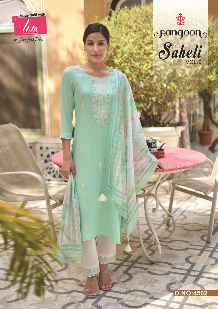 rangoon saheli naynol  elegant top bottom with dupatta catalog