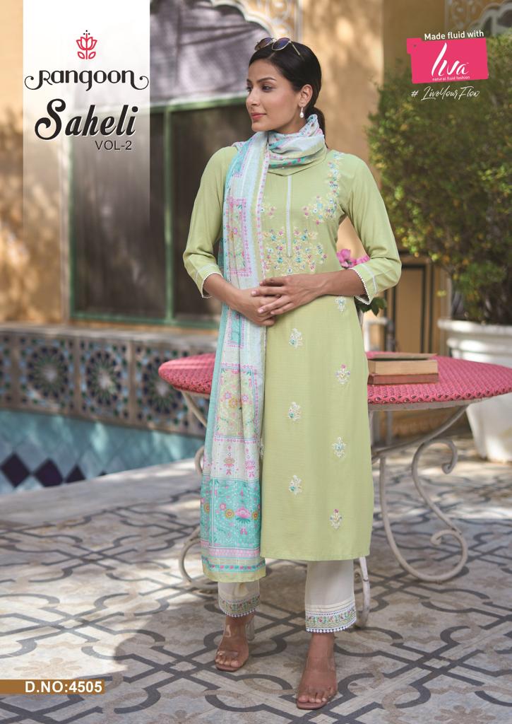 rangoon saheli naynol  elegant top bottom with dupatta catalog