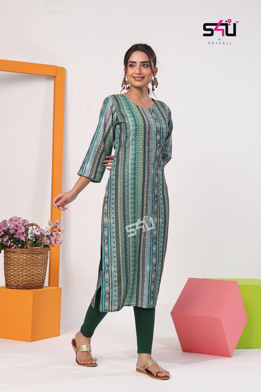 s4u gold vol 5 muslin decent look kurti catalog