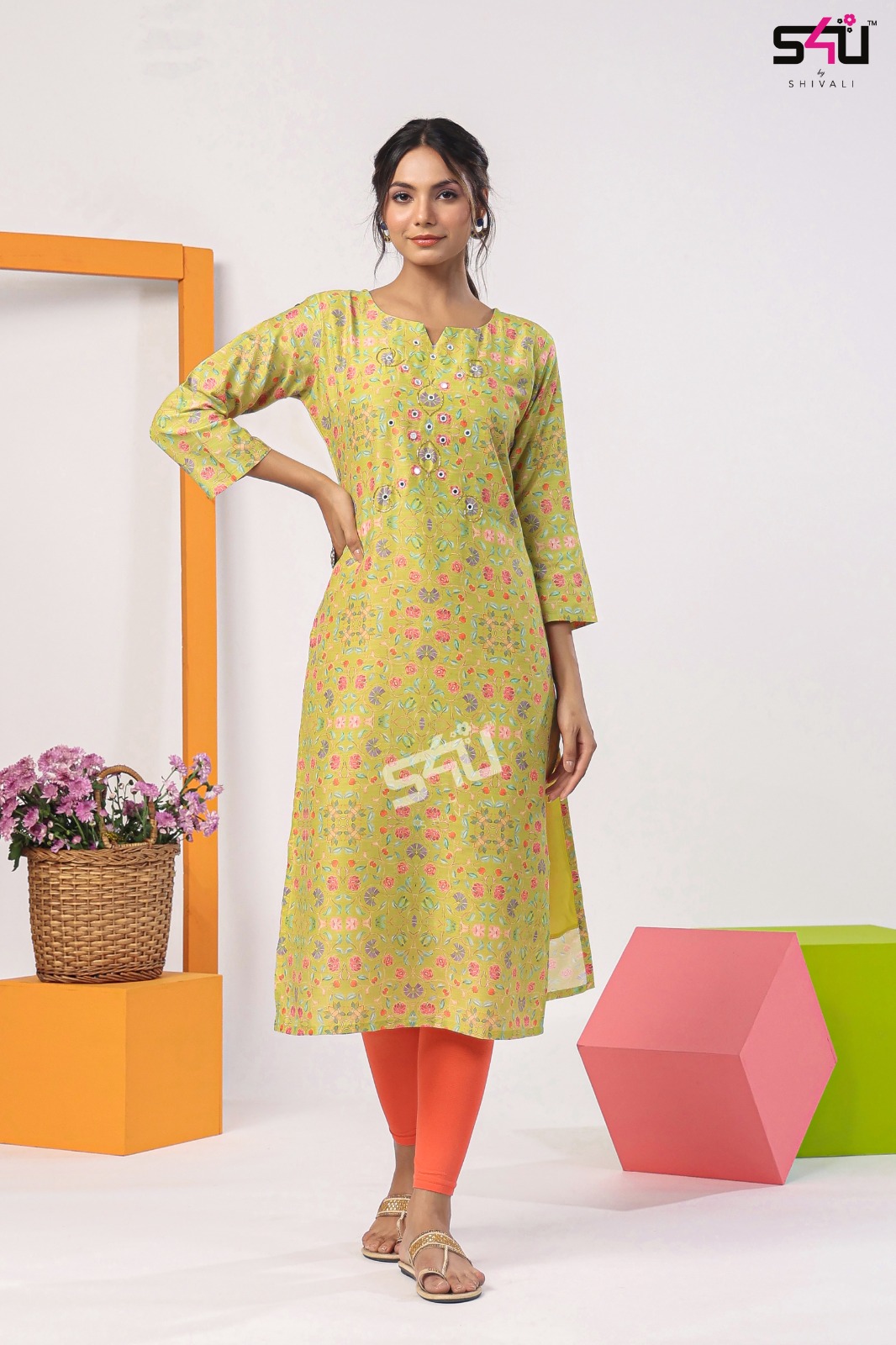 s4u gold vol 5 muslin decent look kurti catalog