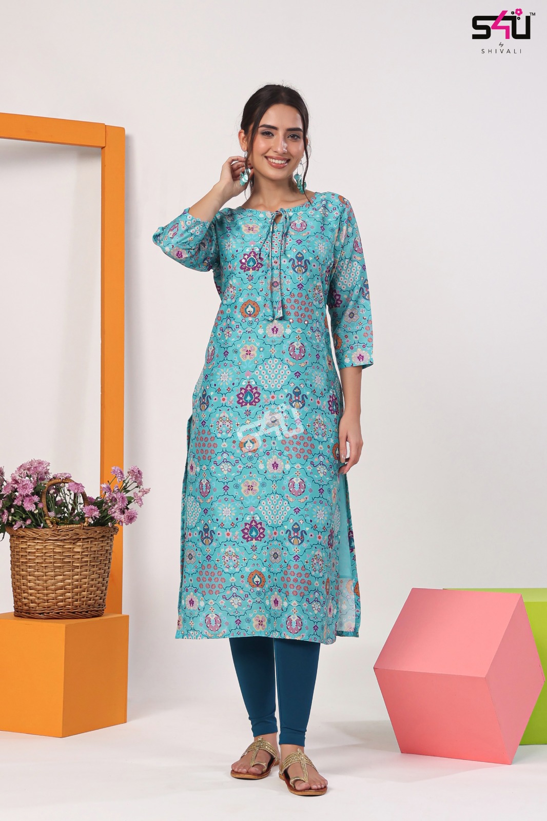 s4u gold vol 5 muslin decent look kurti catalog