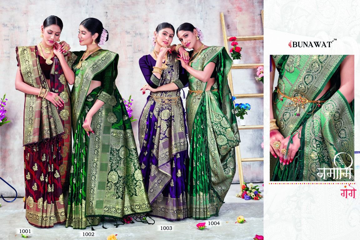 sangam print mukta Banarasi Silk regal look saree catalog