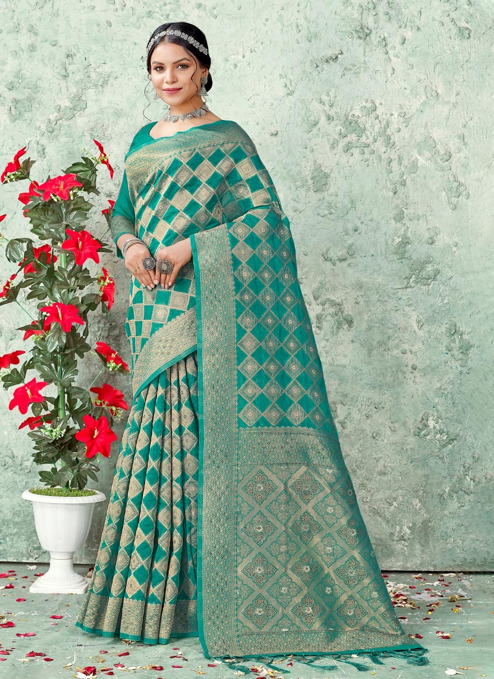 sangam print nandita organza graceful look saree catalog