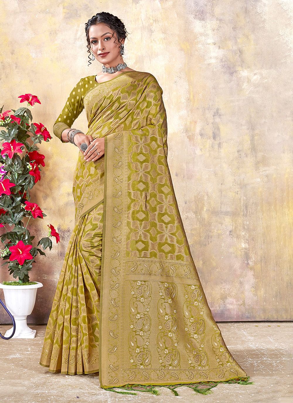 sangam print Nyansi organza regal look saree catalog