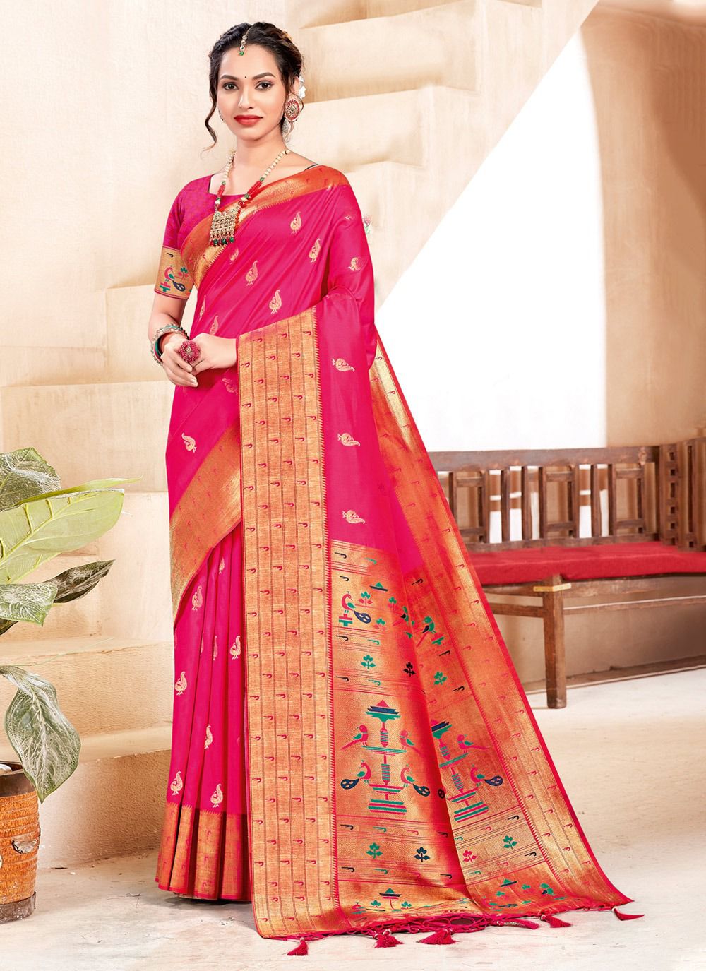 sangam print shubhmangal silk gorgeous look saree catalog