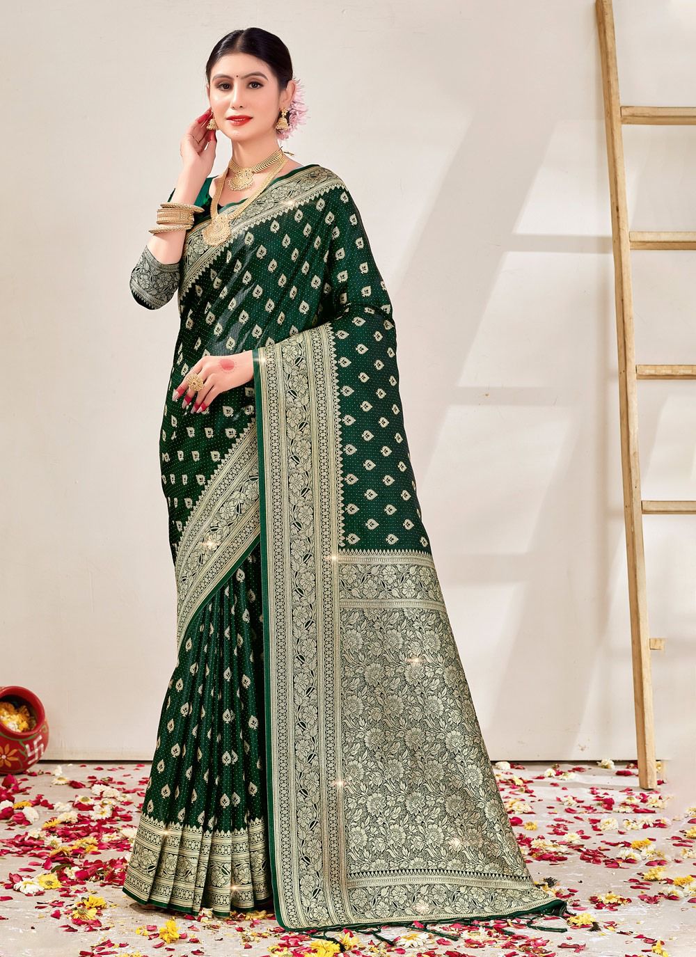 sangam print tanya Banarasi Silk regal look saree catalog