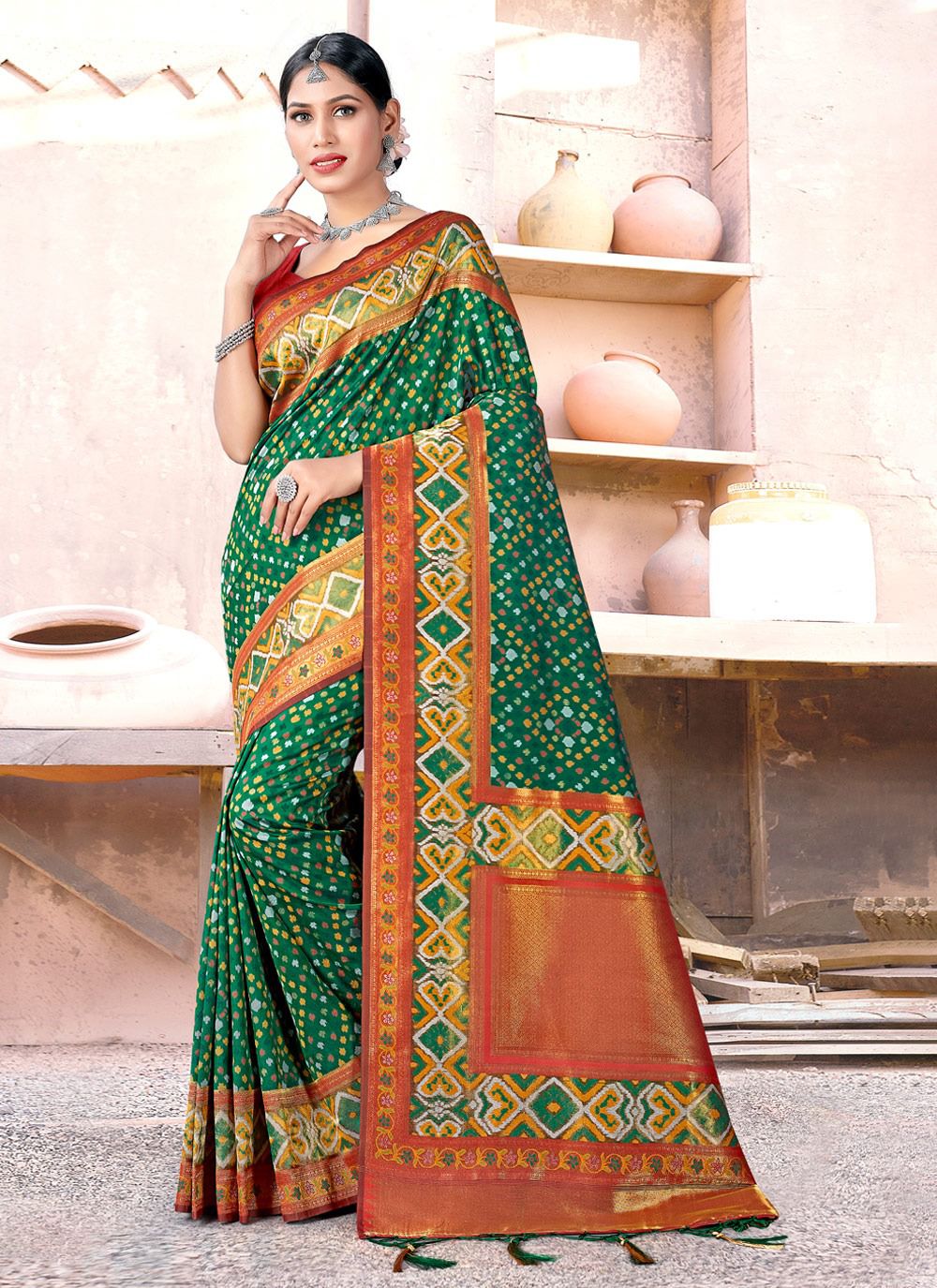 sangam print varmala Banarasi Silk regal look saree catalog