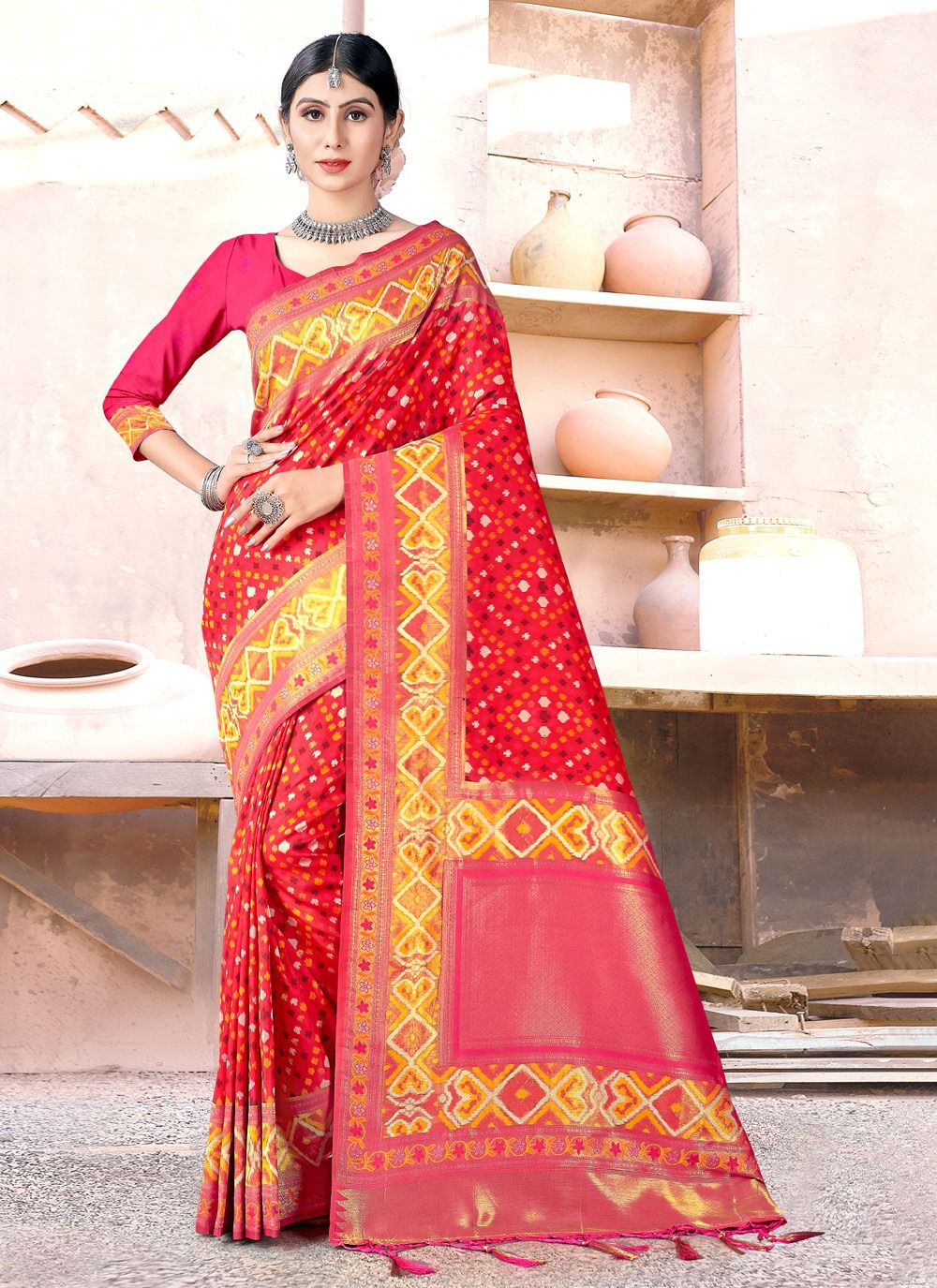 sangam print varmala Banarasi Silk regal look saree catalog