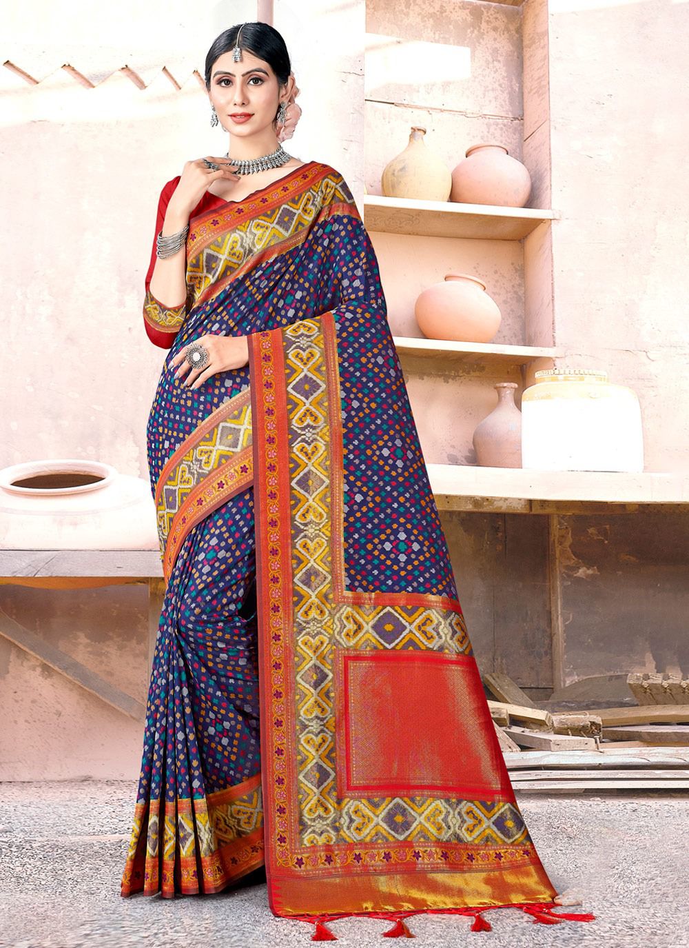 sangam print varmala Banarasi Silk regal look saree catalog