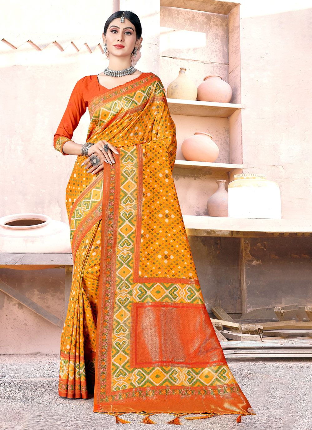 sangam print varmala Banarasi Silk regal look saree catalog