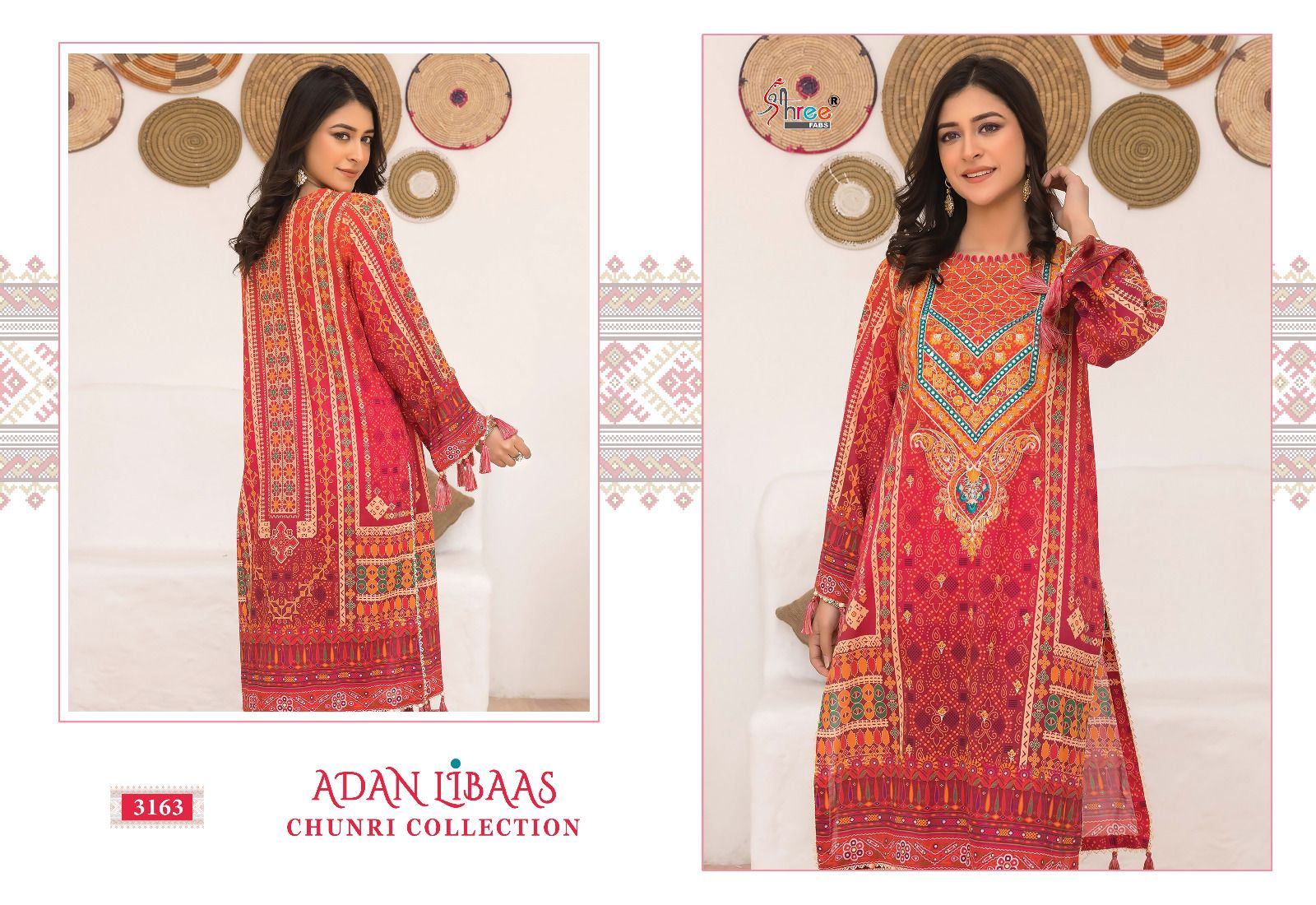 shree fabs Adan Libaas Chunari Collection cotton attrective look salwar suit with siffon dupatta catalog