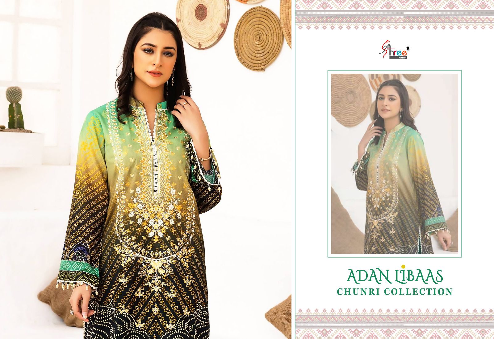 shree fabs Adan Libaas Chunari Collection cotton attrective look salwar suit with siffon dupatta catalog