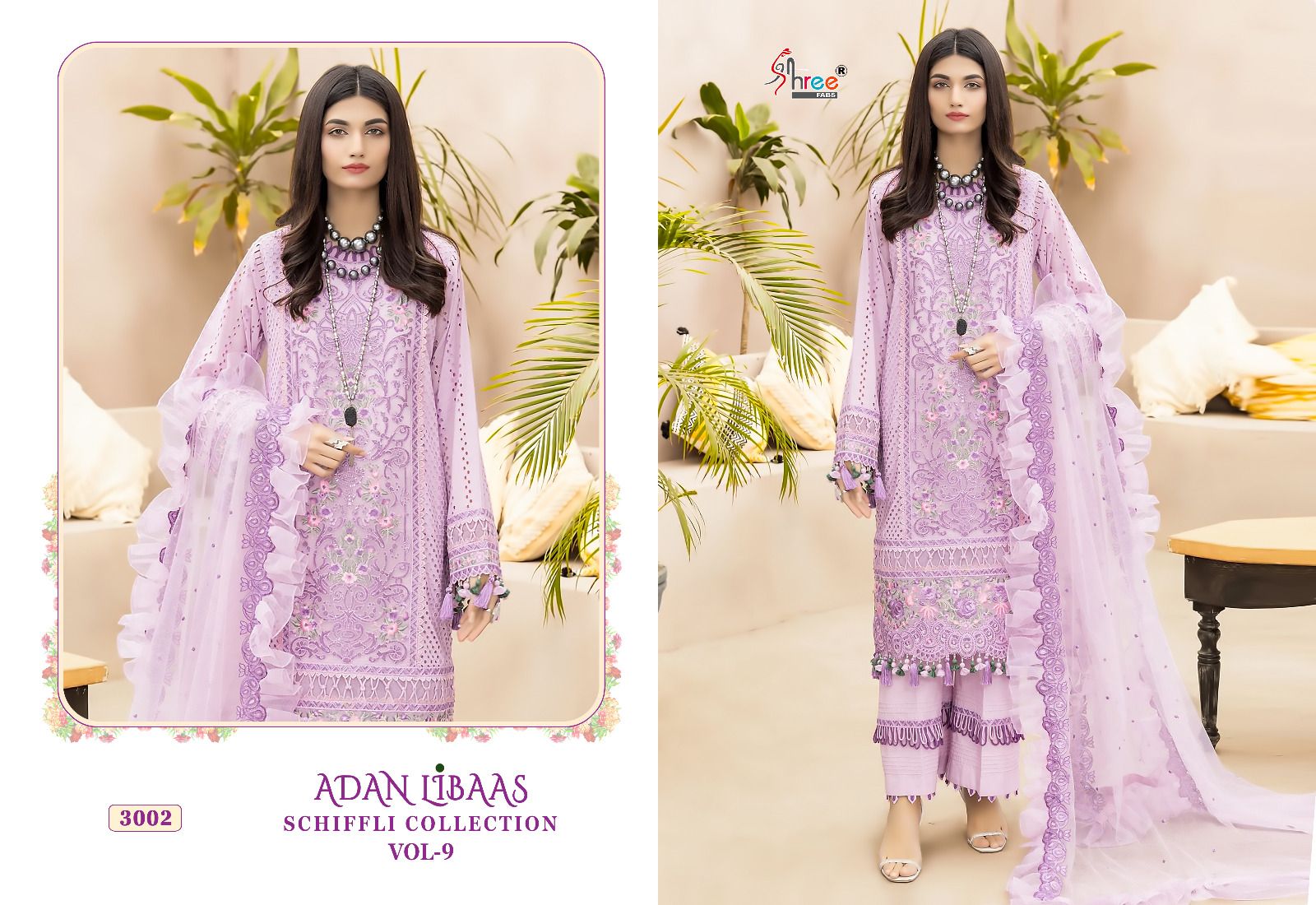 shree fabs Adan Libaas Schiffli Collection Vol 9 cotton innovative look salwar suit catalog