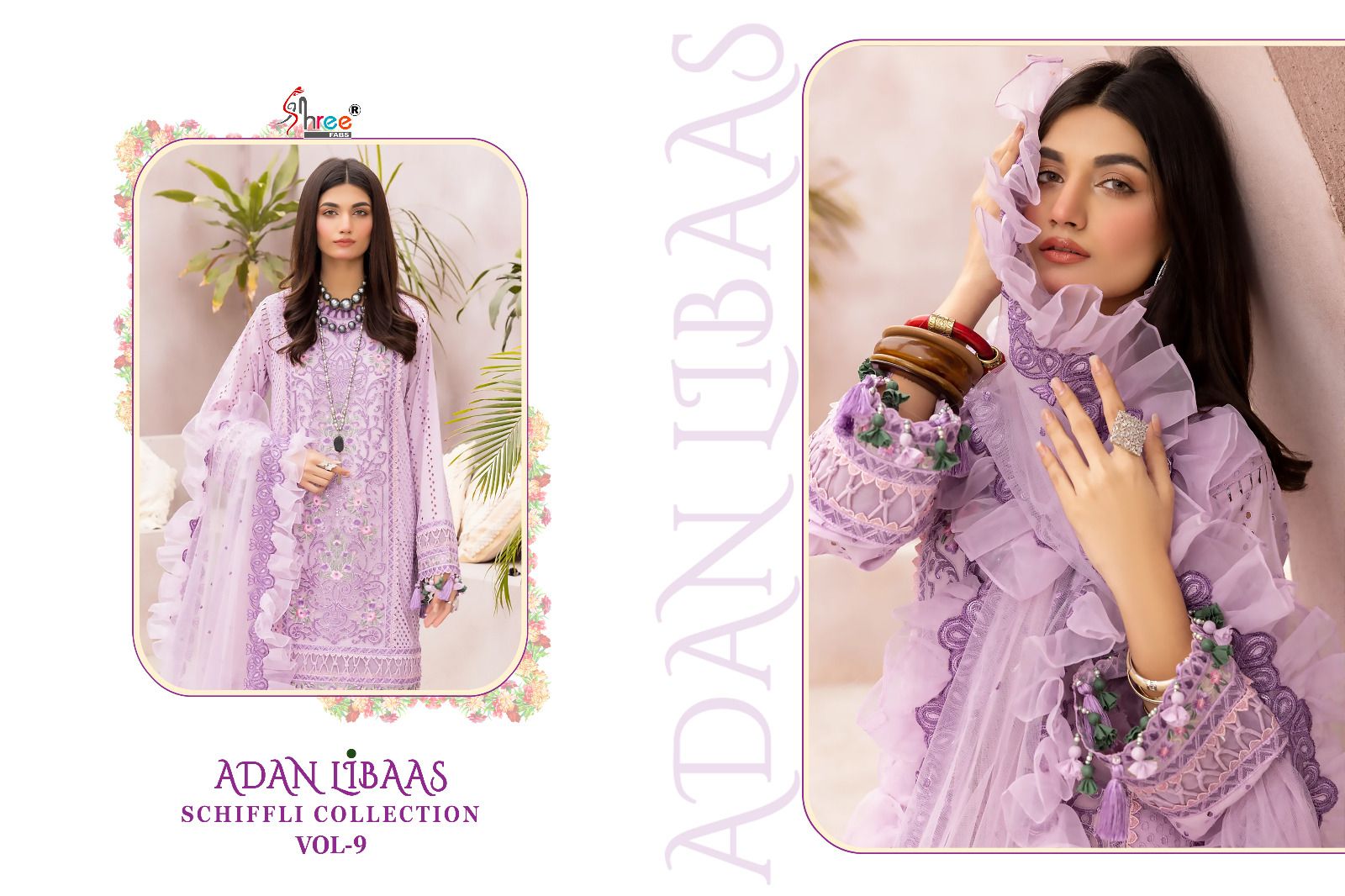 shree fabs Adan Libaas Schiffli Collection Vol 9 cotton innovative look salwar suit catalog