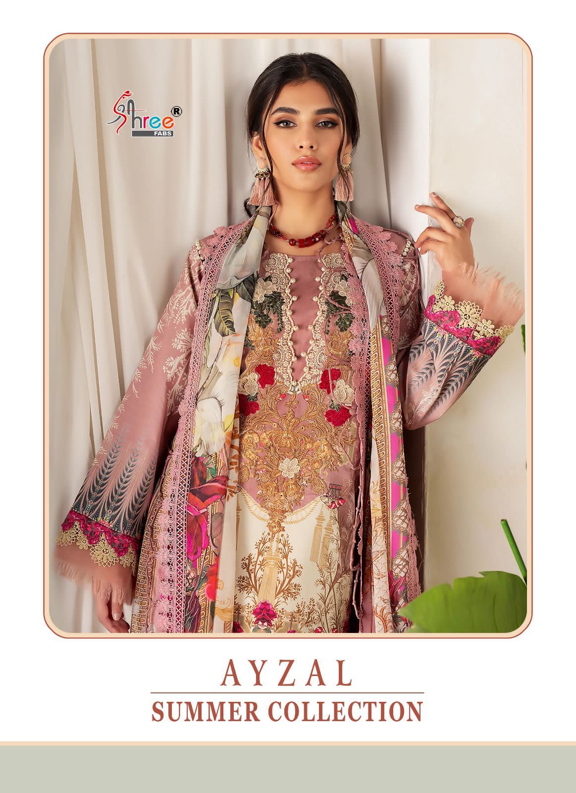 shree fabs ayzel summer collection cotton decent look salwar suit with siffon dupatta catalog