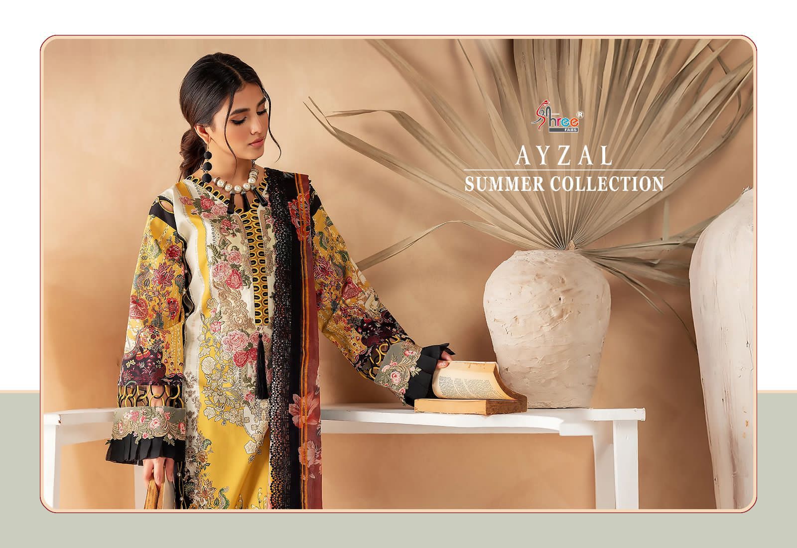 shree fabs ayzel summer collection cotton decent look salwar suit with siffon dupatta catalog