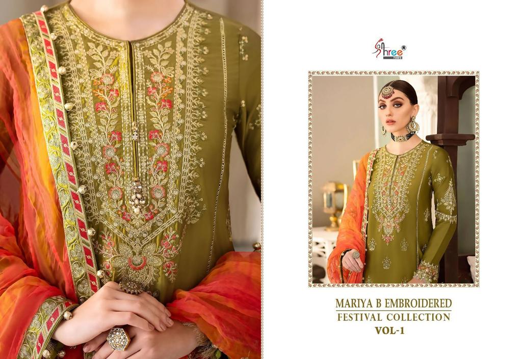 shree fabs Maria B Embroidred Festival Collection Vol 1 rayon elegant salwar suit catalog