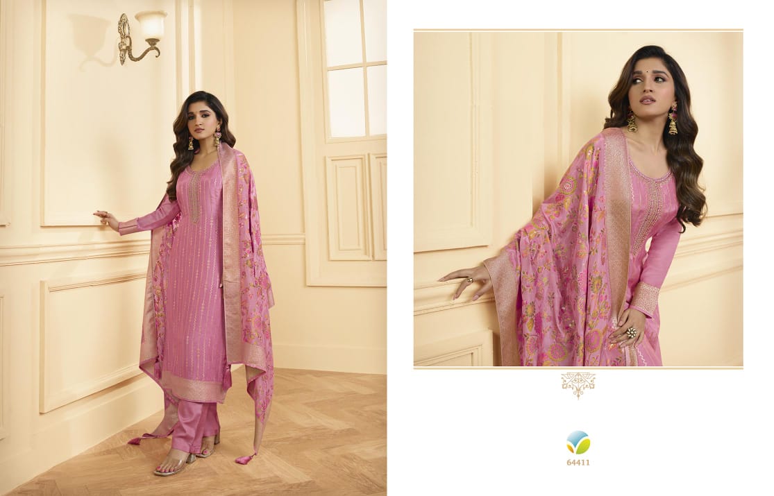 vinay fashion Kaseesh Shanaya Jacquarad attrective look salwar suit cataloug