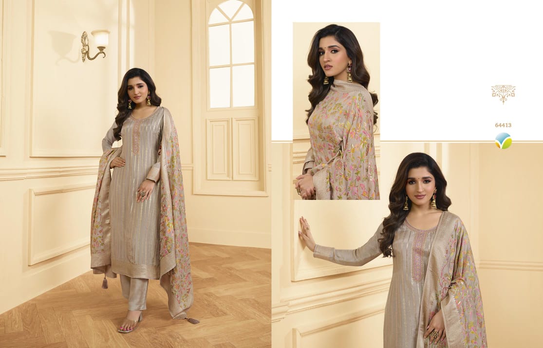 vinay fashion Kaseesh Shanaya Jacquarad attrective look salwar suit cataloug