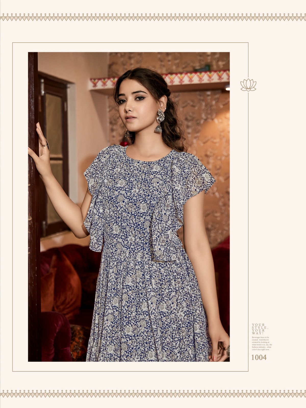 vitara fashion oregan Georgette stylish look kurti catalog