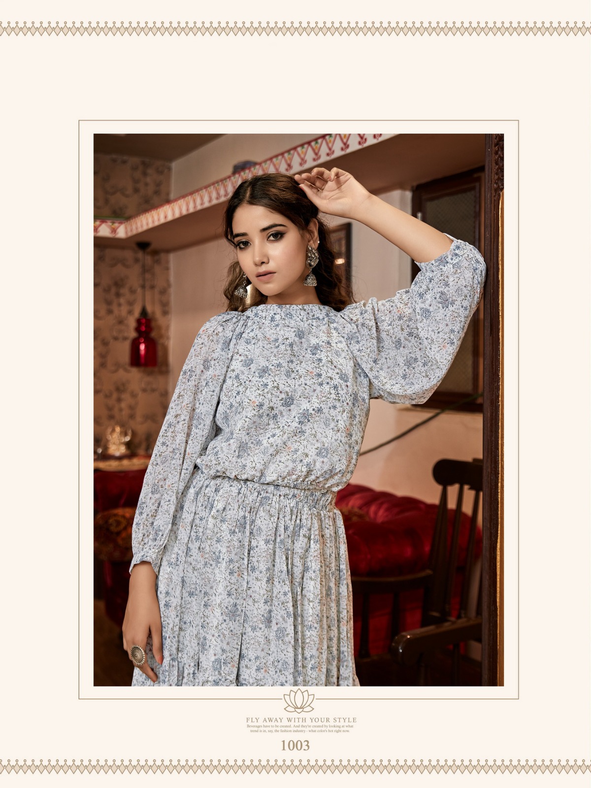 vitara fashion oregan Georgette stylish look kurti catalog