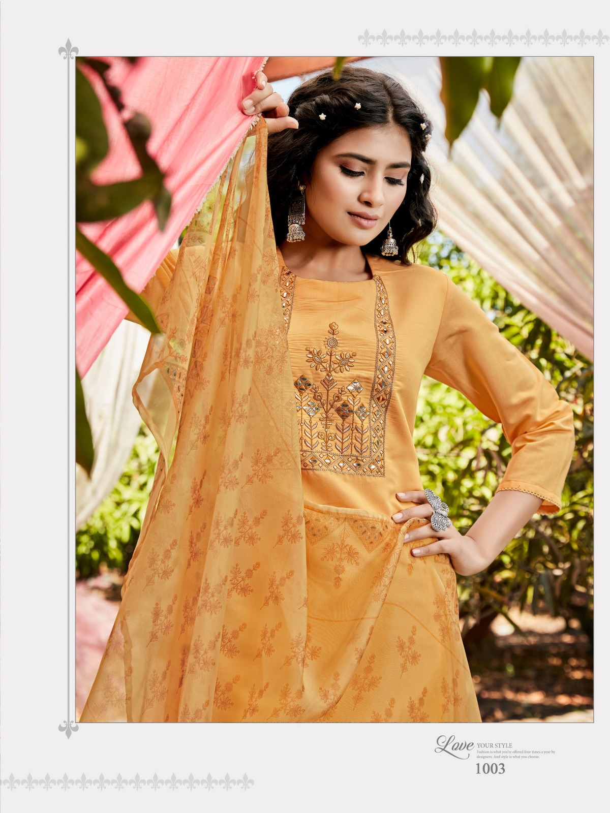 vitara fashion rangat viscose elegant top pant with dupatta catalog