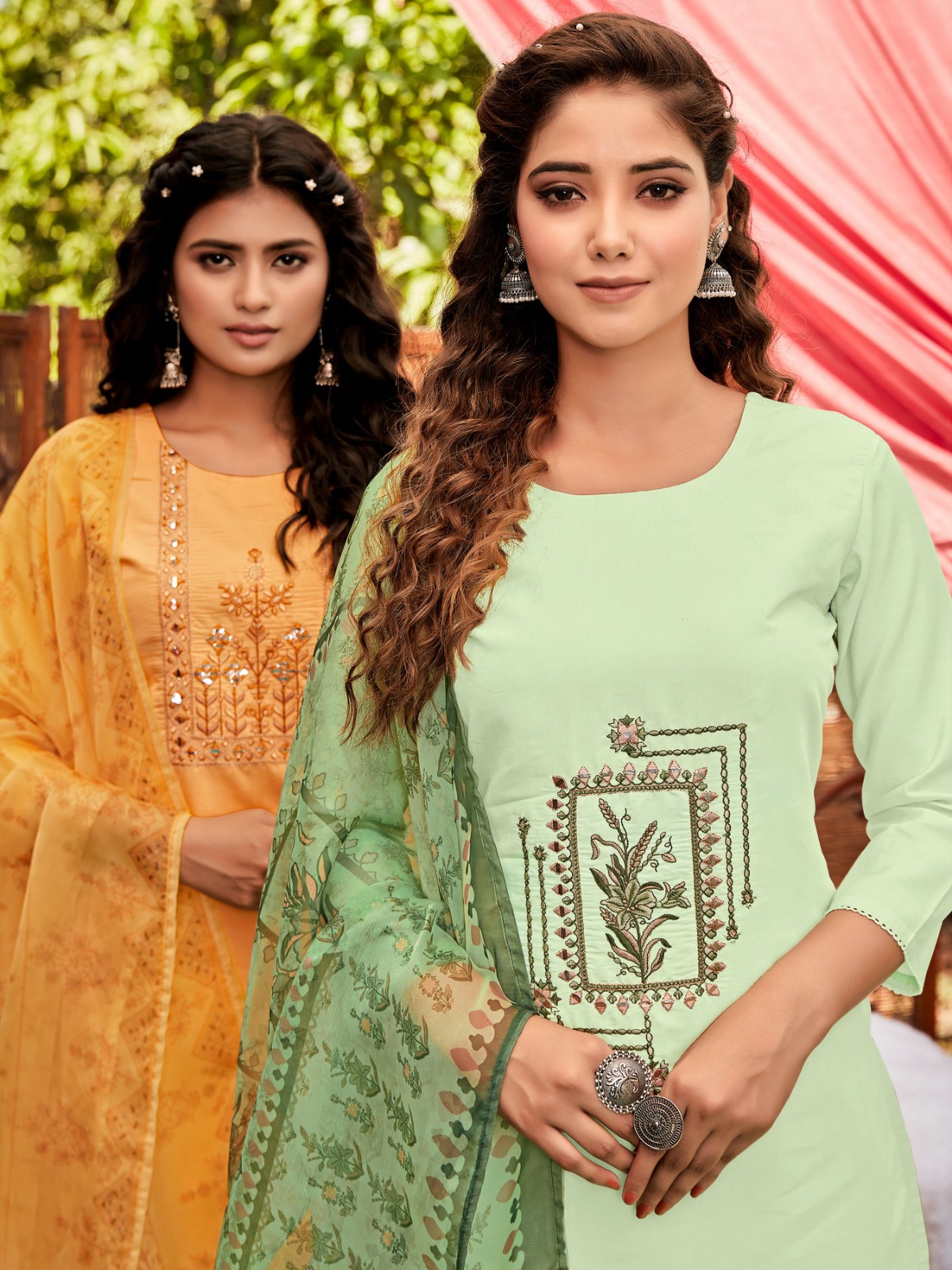 vitara fashion rangat viscose elegant top pant with dupatta catalog