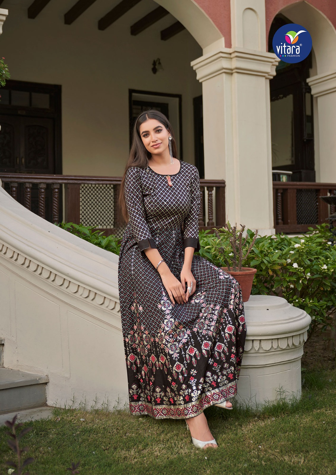 vitara fashion rangmanch rayon decent look kurti catalog