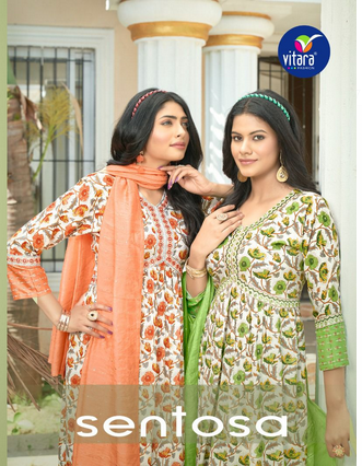 vitara fashion sentosa reyon exclusiv print top bottom with dupatta catalog