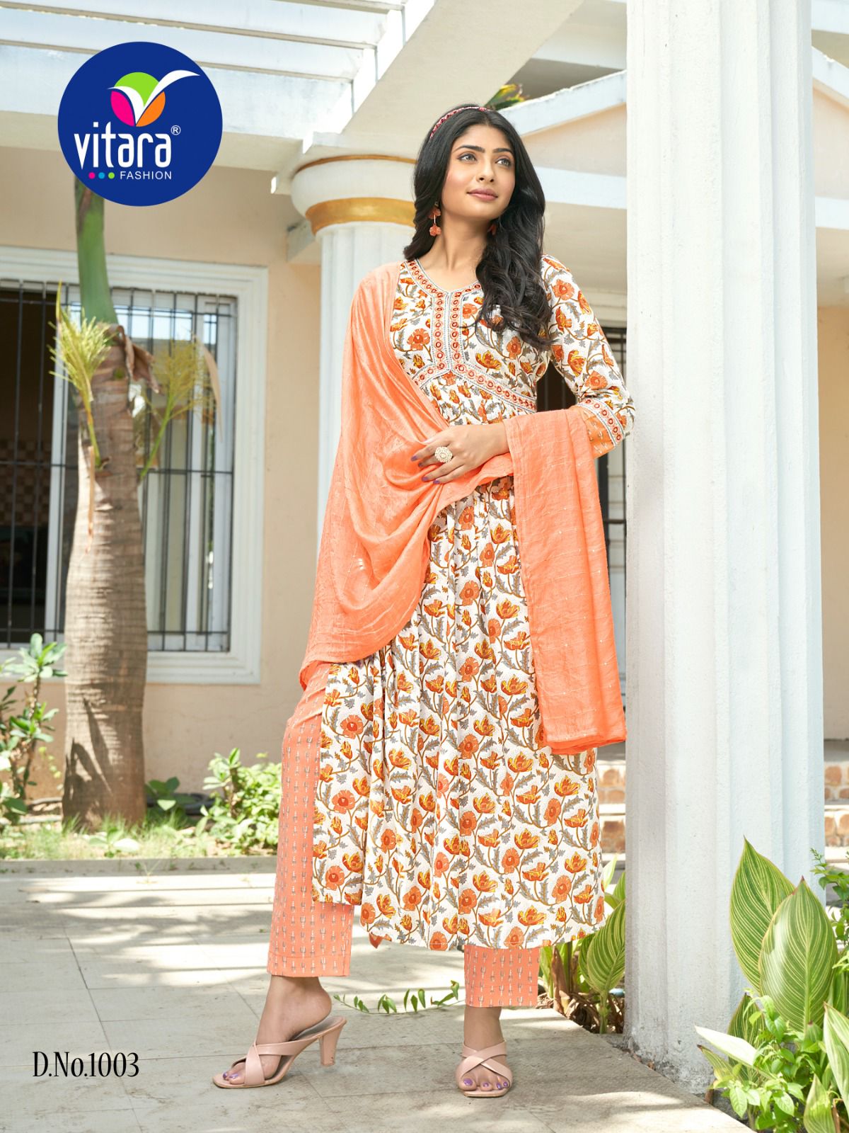 vitara fashion sentosa reyon exclusiv print top bottom with dupatta catalog