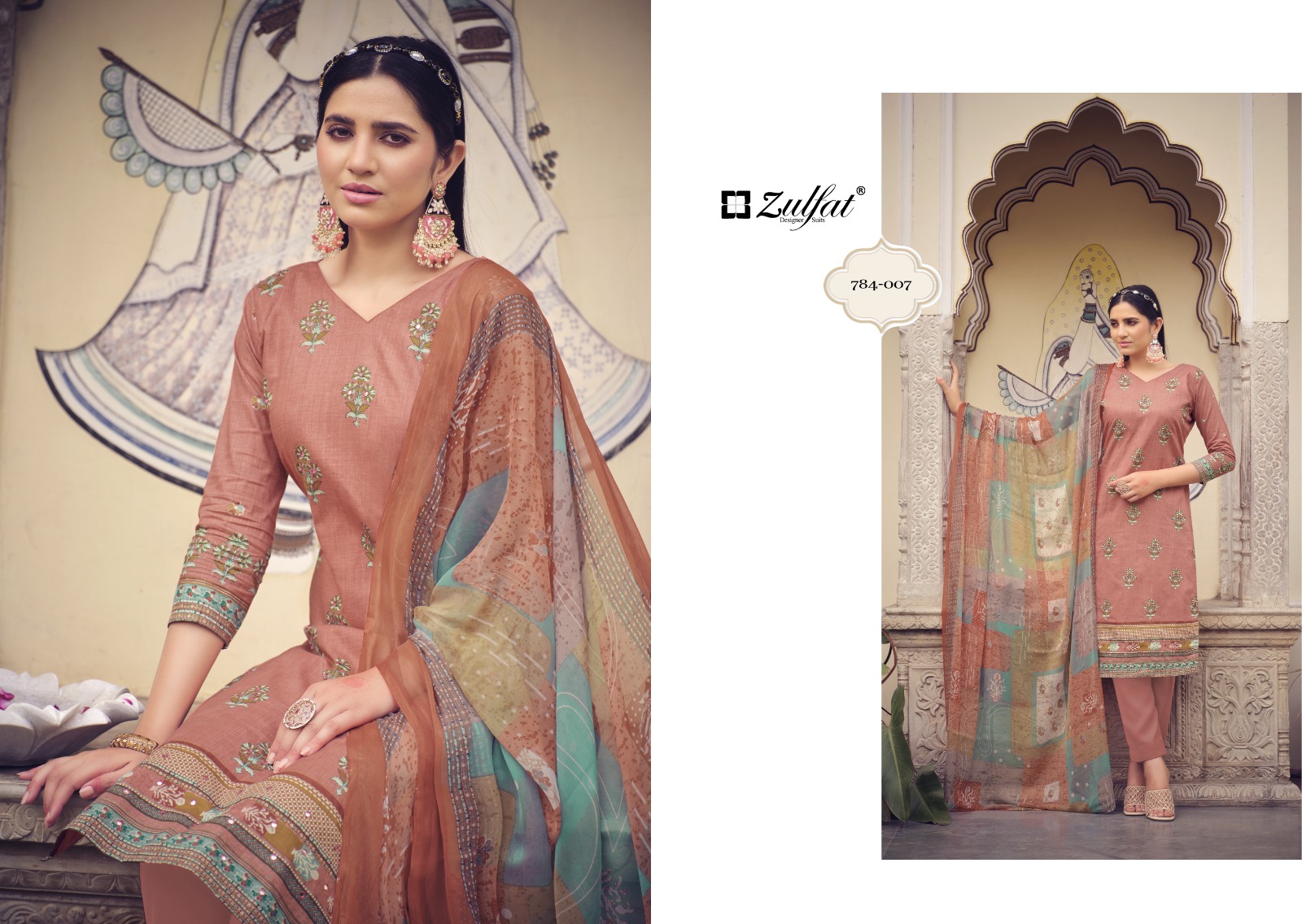 zulfat designer suit tamanna vol 3 cotton grece full look salwar suit catalog