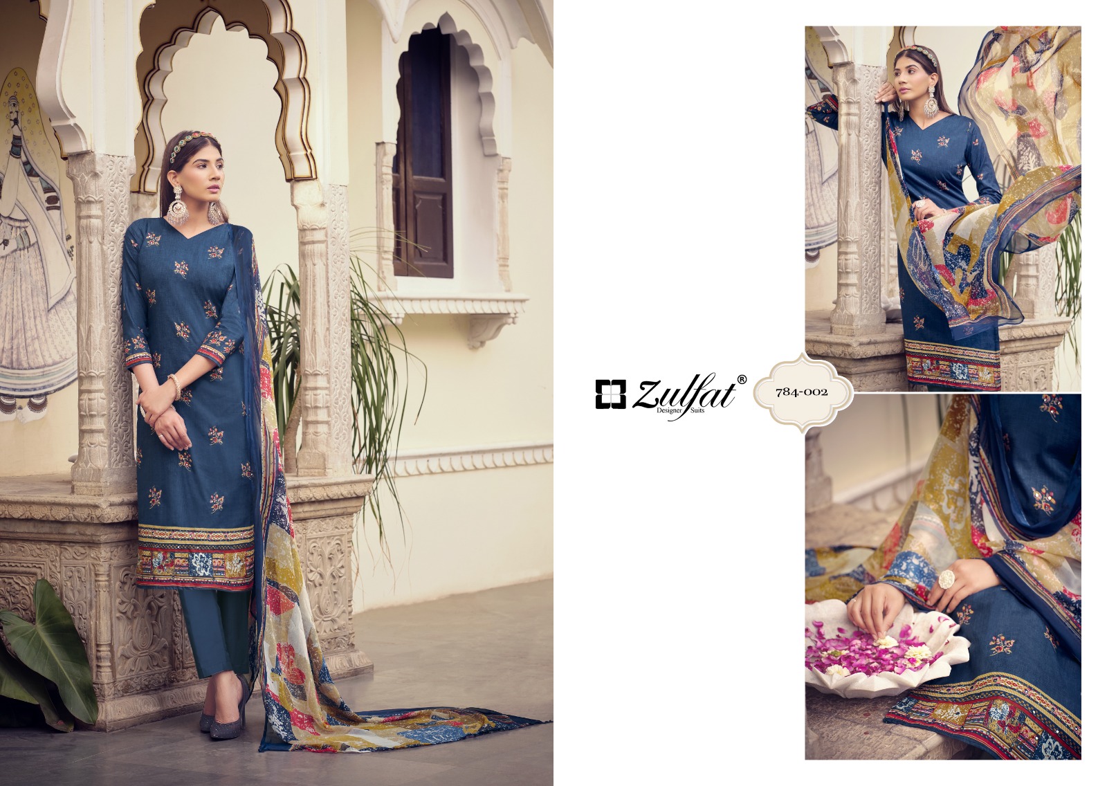 zulfat designer suit tamanna vol 3 cotton grece full look salwar suit catalog