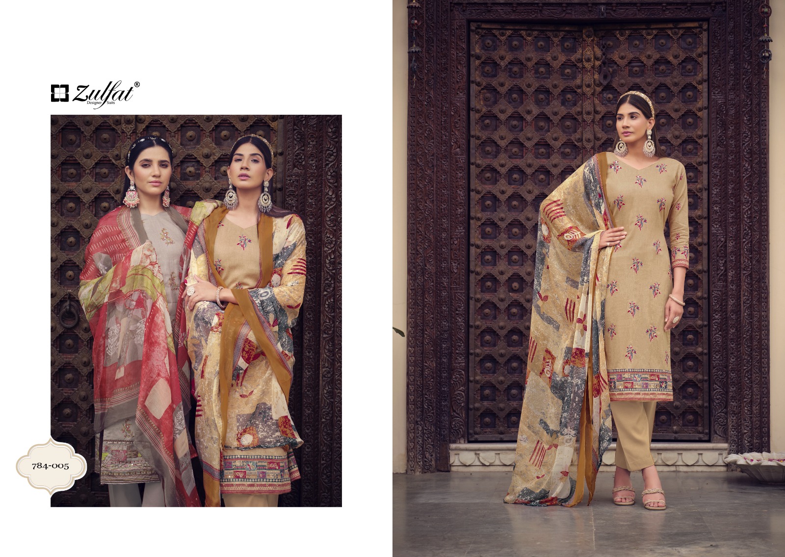 zulfat designer suit tamanna vol 3 cotton grece full look salwar suit catalog