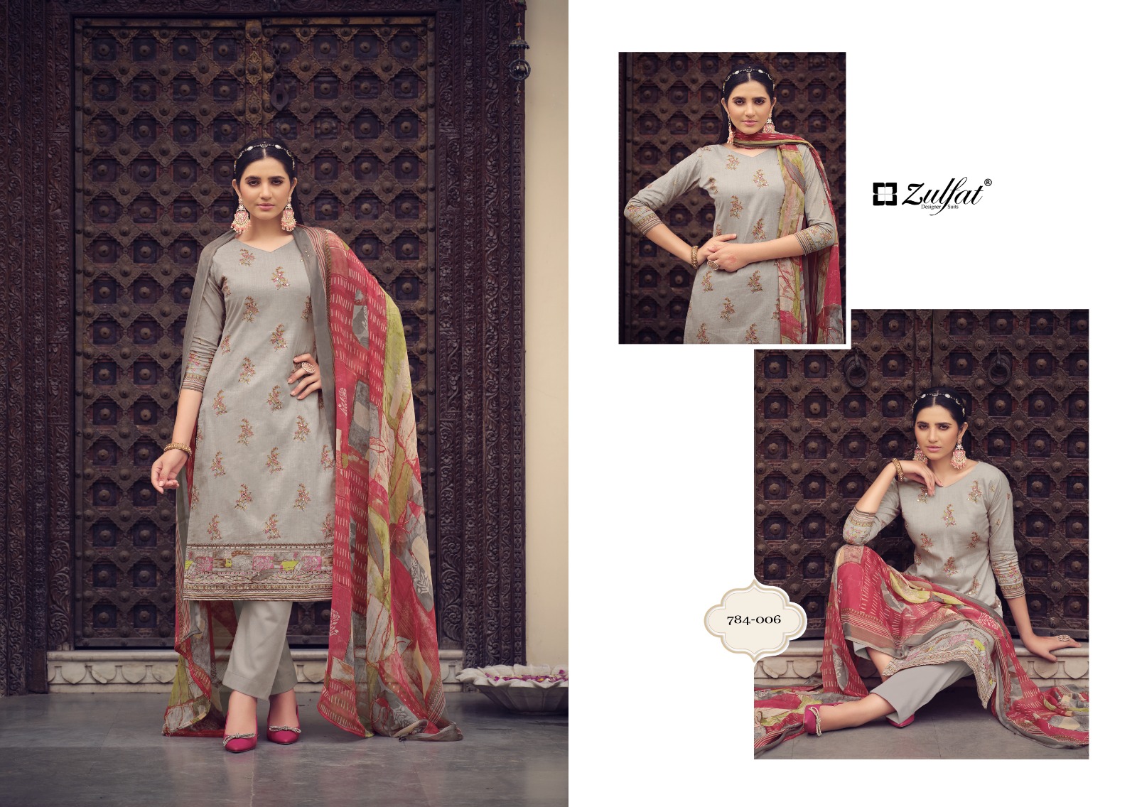 zulfat designer suit tamanna vol 3 cotton grece full look salwar suit catalog