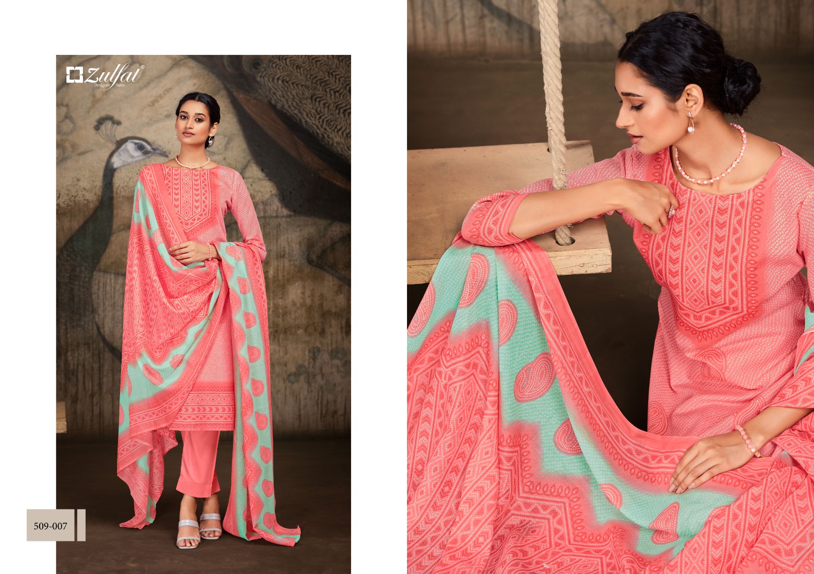 zulfat designer suits adeena  cotton regal look salwar suit catalog