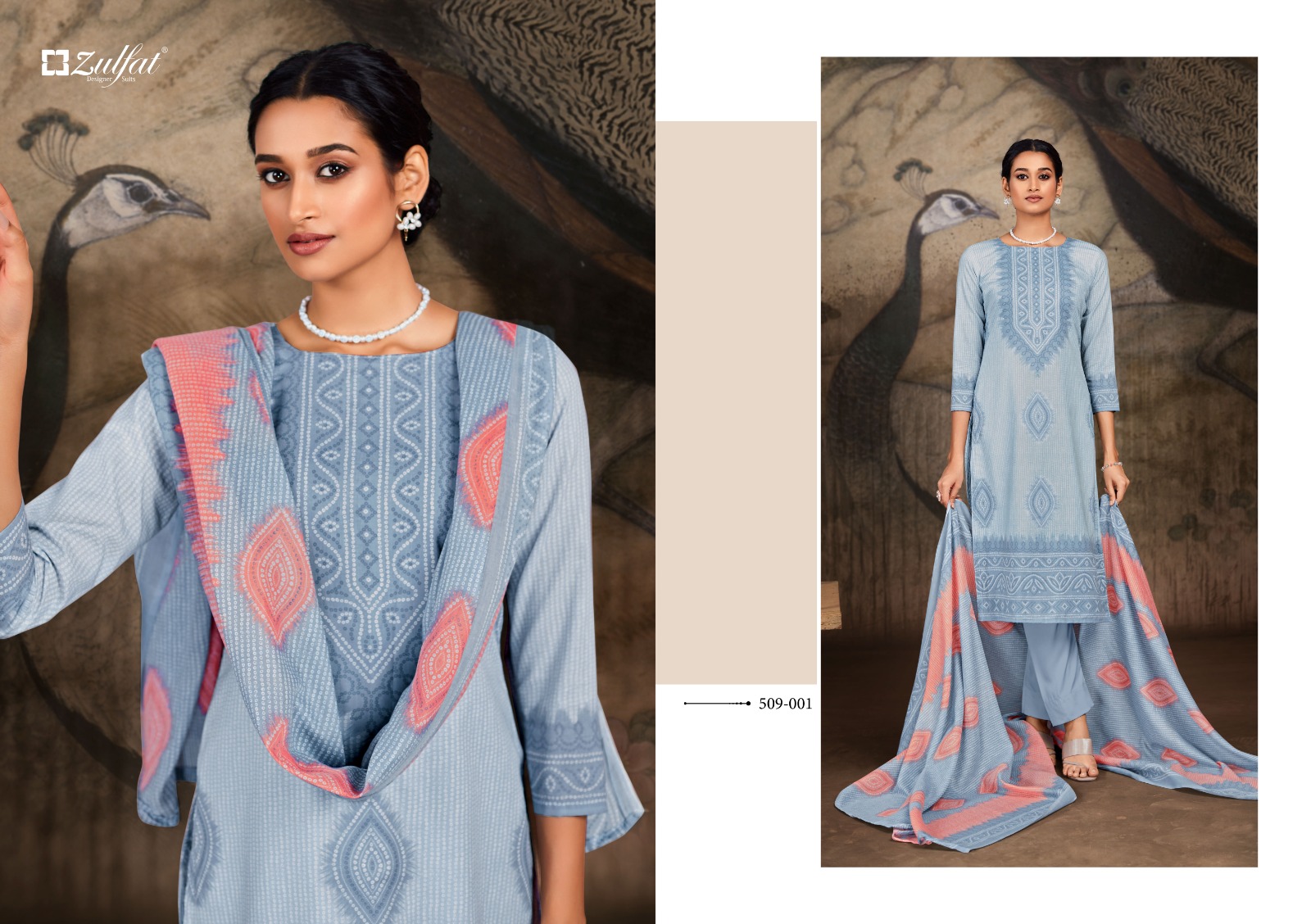 zulfat designer suits adeena  cotton regal look salwar suit catalog