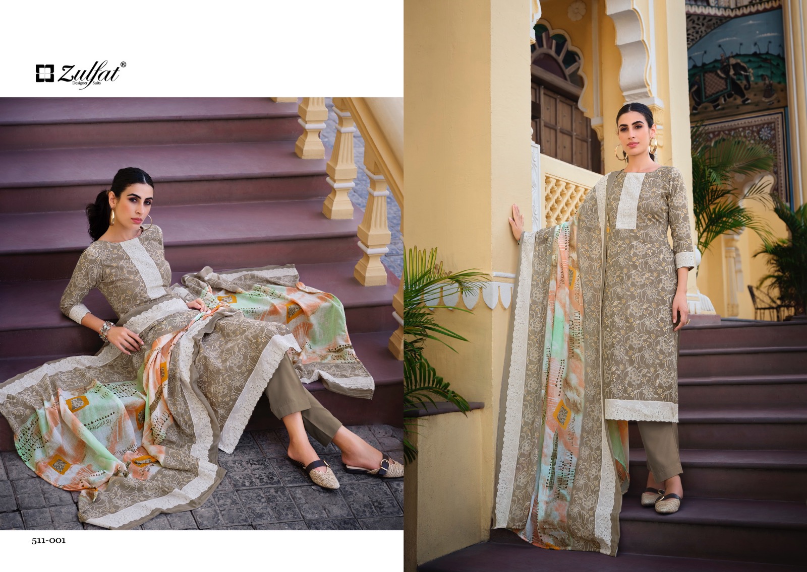 zulfat designer suits Biba cotton regal look salwar suit catalog