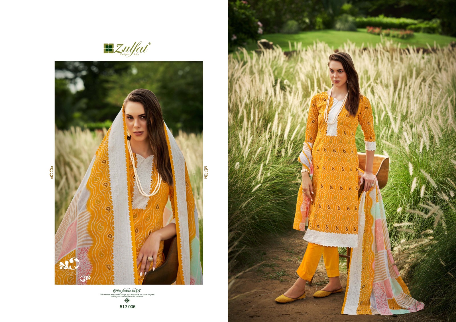 zulfat designer suits gulfam cotton regal look salwar suit catalog