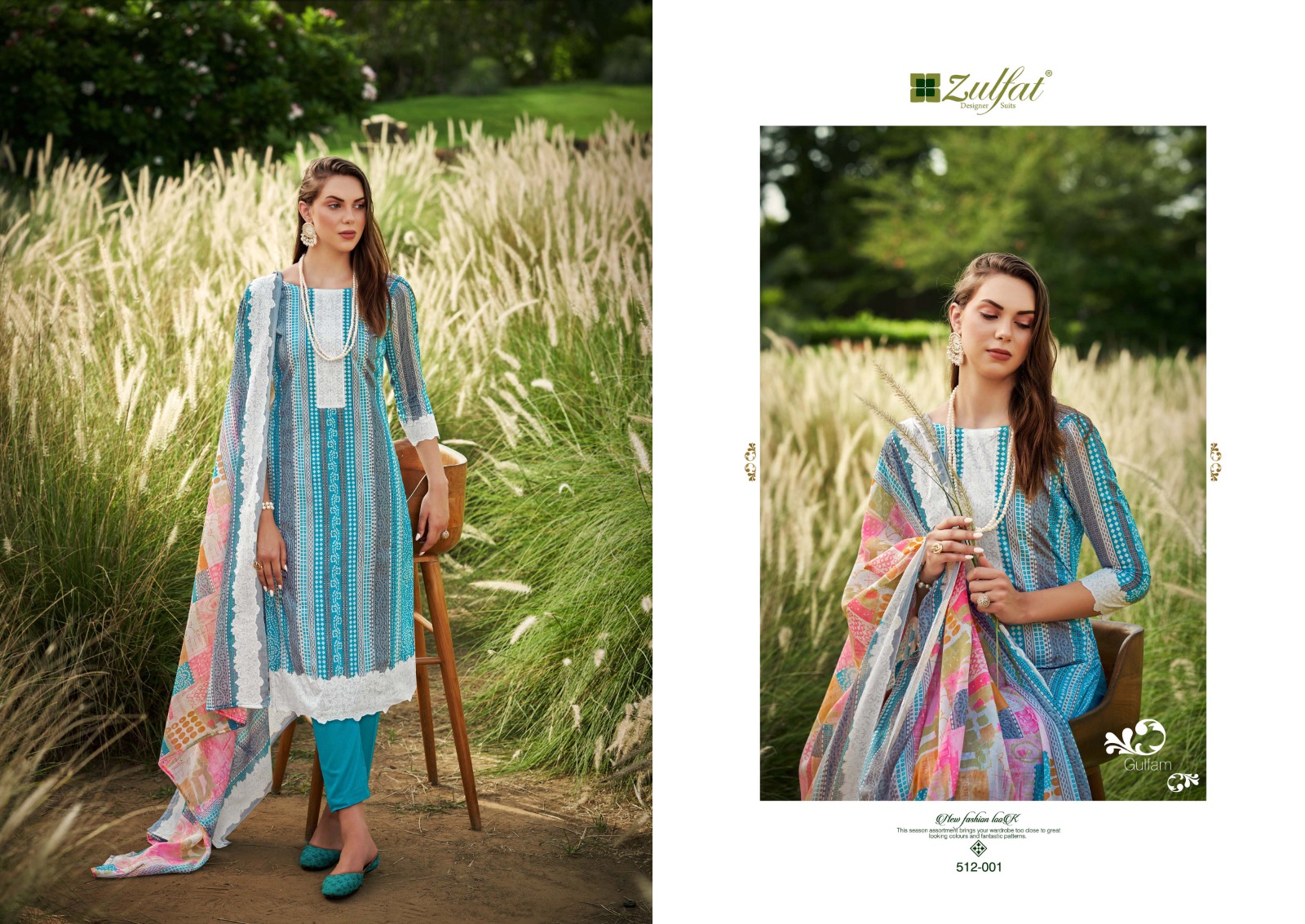 zulfat designer suits gulfam cotton regal look salwar suit catalog